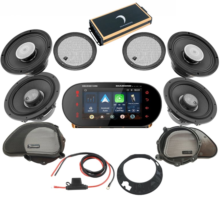 Diamond Audio 4-Speaker Sound Packs For  Tour Pack (1/2" Spacer Required) Image 1