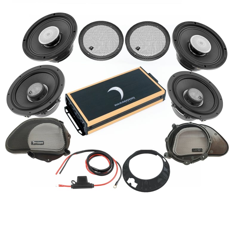 Diamond Audio 4-Speaker Sound Packs For  Tour Pack (1/2" Spacer Required) Image 1