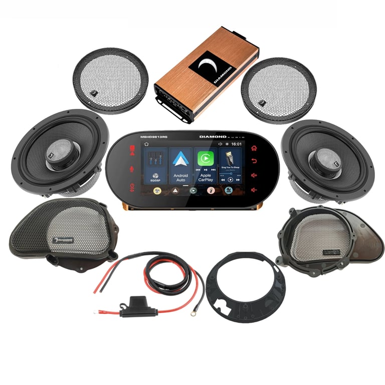 Diamond Audio 4-Speaker Sound Packs For  Tour Pack (1/2" Spacer Required) Image 1