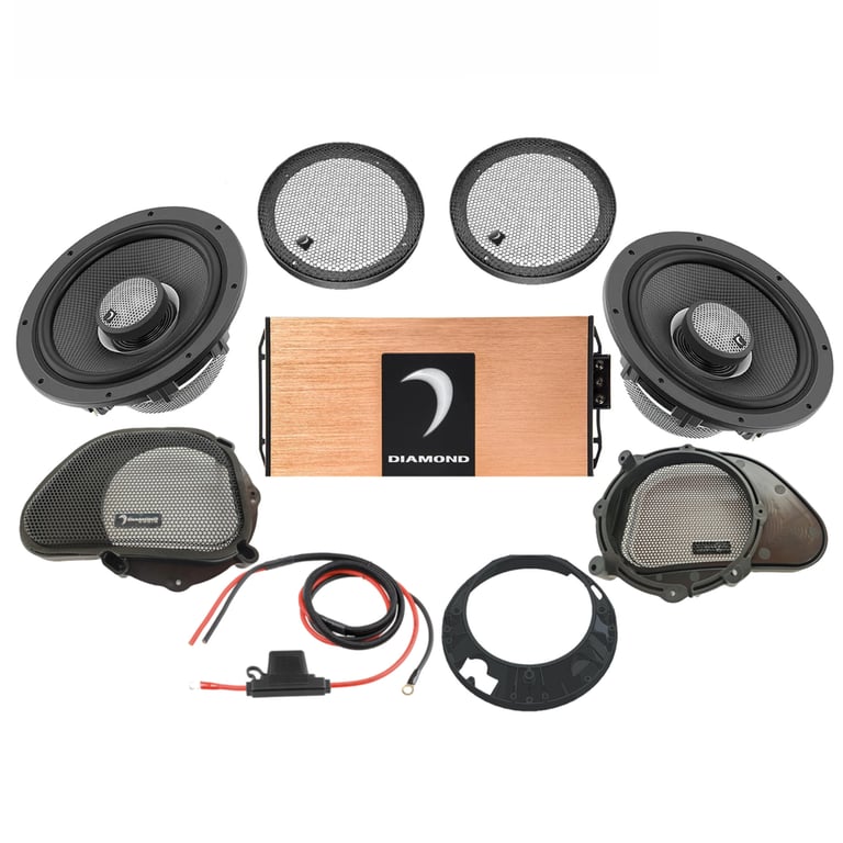 Diamond Audio 4-Speaker Sound Packs For  Tour Pack (1/2" Spacer Required) Image 1