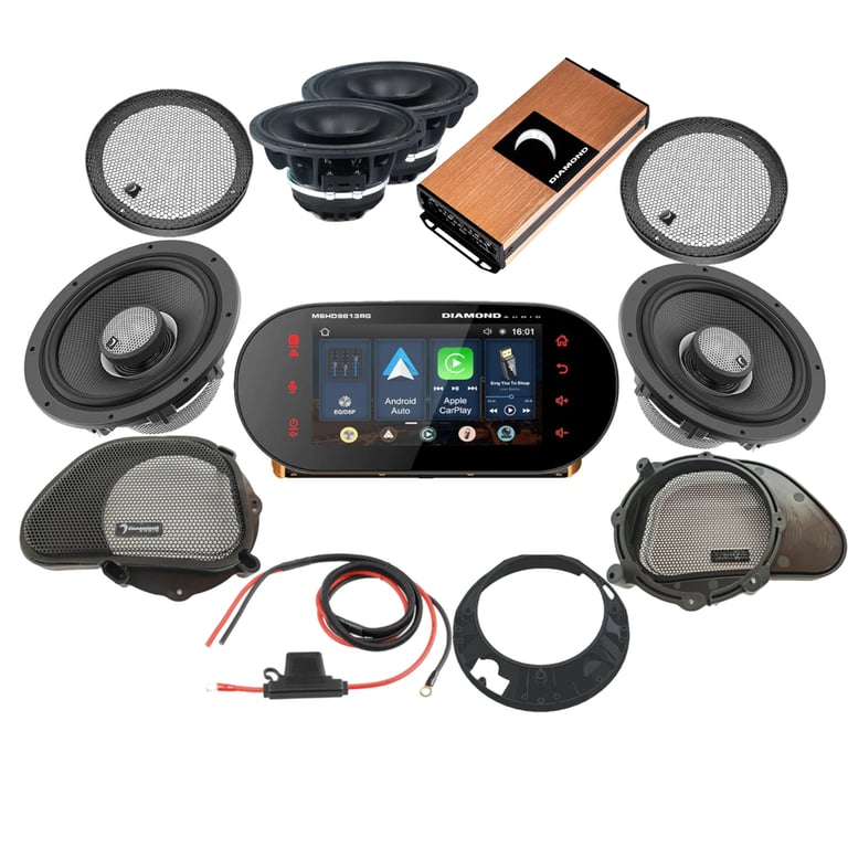 Diamond Audio 4-Speaker Sound Packs For  Tour Pack (1/2" Spacer Required) Image 1
