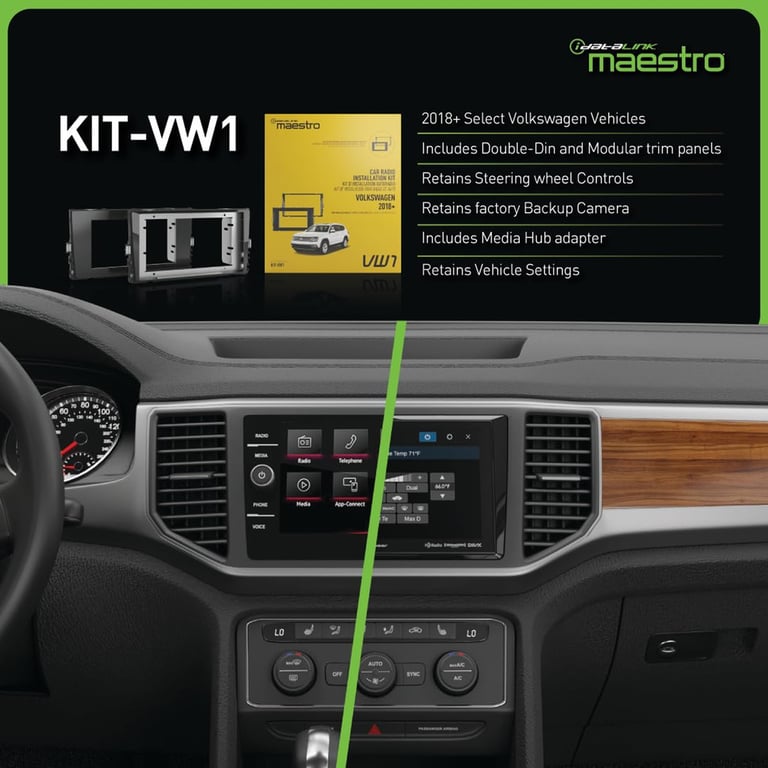 Alpine iLX-W670-M Factory Radio Upgrade Kit for 17-25 vehicles Volkswagen Image 3