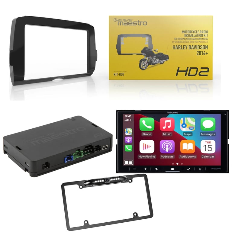 Alpine iLX-W670-M Factory Radio Upgrade Kit for 2014-2025 Harley Davidson Image 1