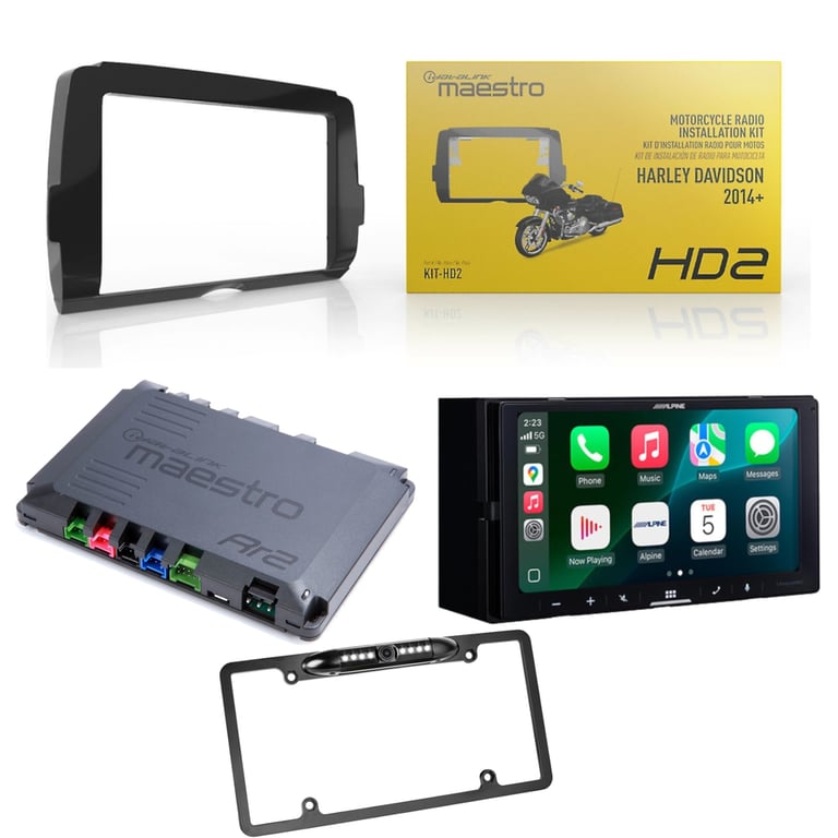 Alpine ILX-W770M Factory Radio Upgrade Kit for 2014-2025 Harley Davidson Image 1