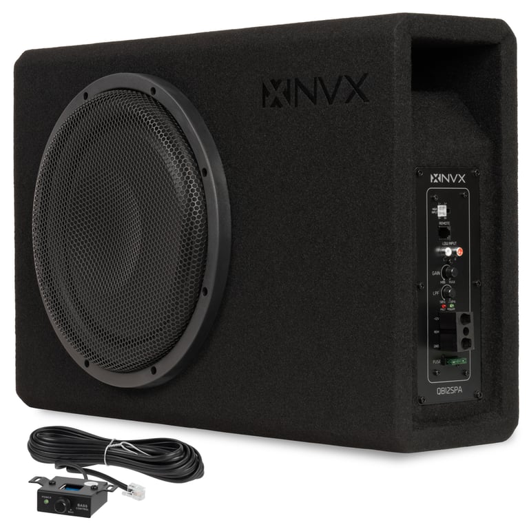 NVX QB12SPA Amplified Subwoofer Enclosure and XKIT82 Amp Kit Image 2