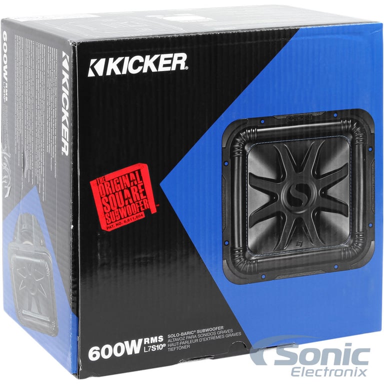 Kicker L7S102 Subwoofer and NVX VADM1 v2 Amplifier, XKIT82 Amp Kit Image 6