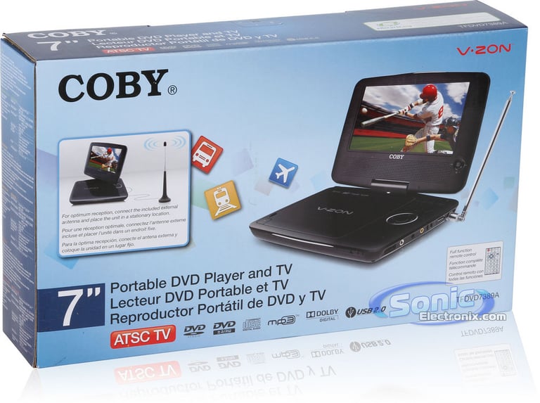 Coby TFDVD7389A Portable TV/DVD Player Image 18