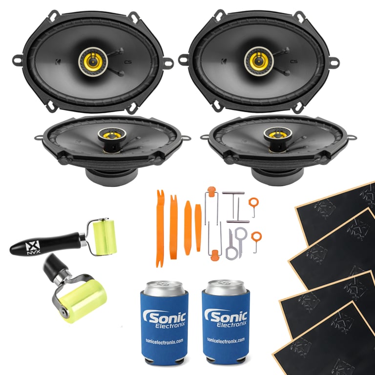2 Pairs Kicker CSC68 Speakers (46CSC684) w/ Free Speaker Install Kit Image 1