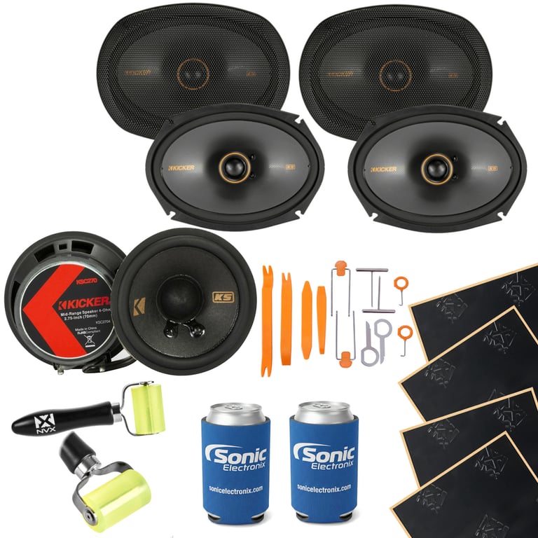 Kicker KSC270 and 2 Pairs KSC69 Speakers w/ Free Speaker Install Kit Image 1