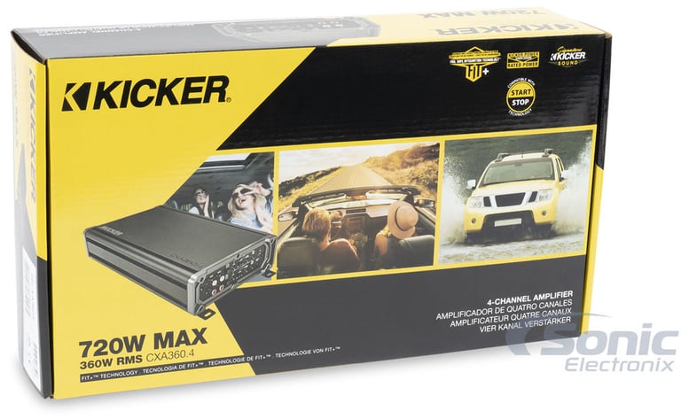 Kicker 2 Pairs Speakers (KSC65, KSC69) + Amp (CXA360.4) w/ Free Amp Install Kit Image 14