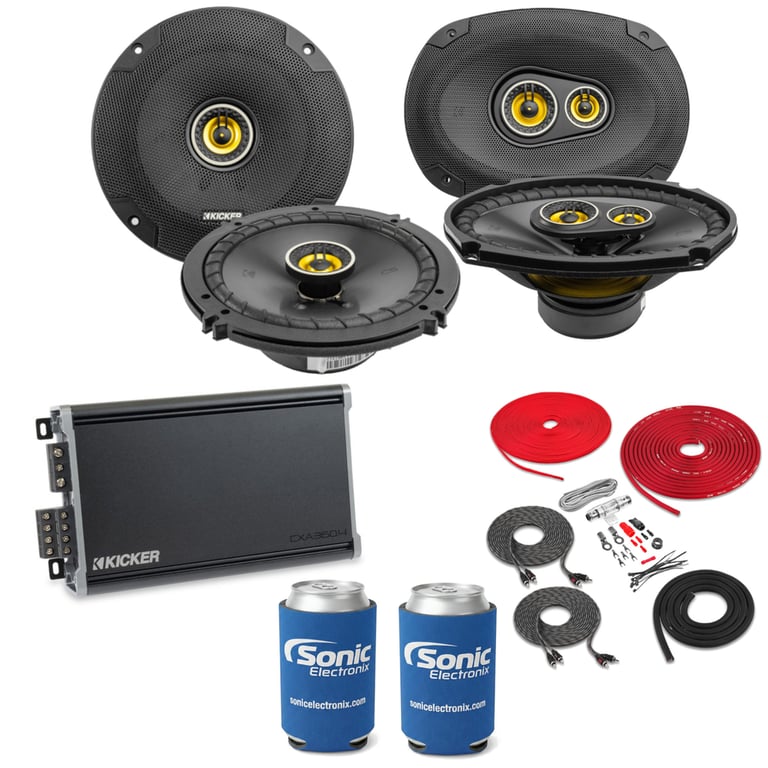 Kicker CS Series Speakers (CSC65, CSC693) + CXA360.4 w/ Free Amp Install Kit Image 1