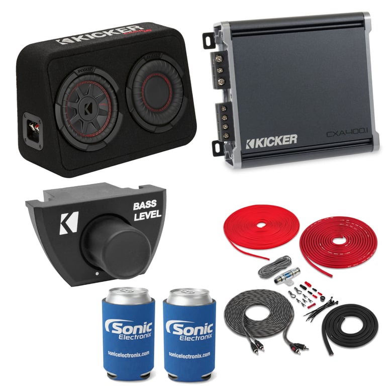 Kicker TCWRT672 Subwoofer + CXA400.1 Amp + Remote w/ Free Amp Install Kit Image 1