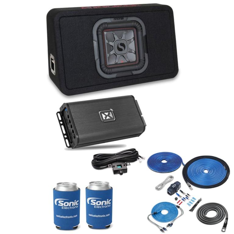 Kicker TL7T82 Subwoofer + NVX VADM1 v2 Amp w/ Free Amp Install Kit Image 1