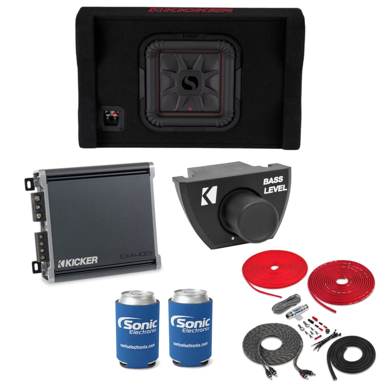Kicker Subwoofer & Amplifier (49L7TDF82, CXA400.1) w/ Free Amp Install Kit Image 1