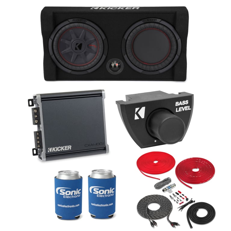 Kicker TRTP102 (48TRTP102) & CXA400.1 (46CXA4001T) w/ Free Amp Install Kit Image 1