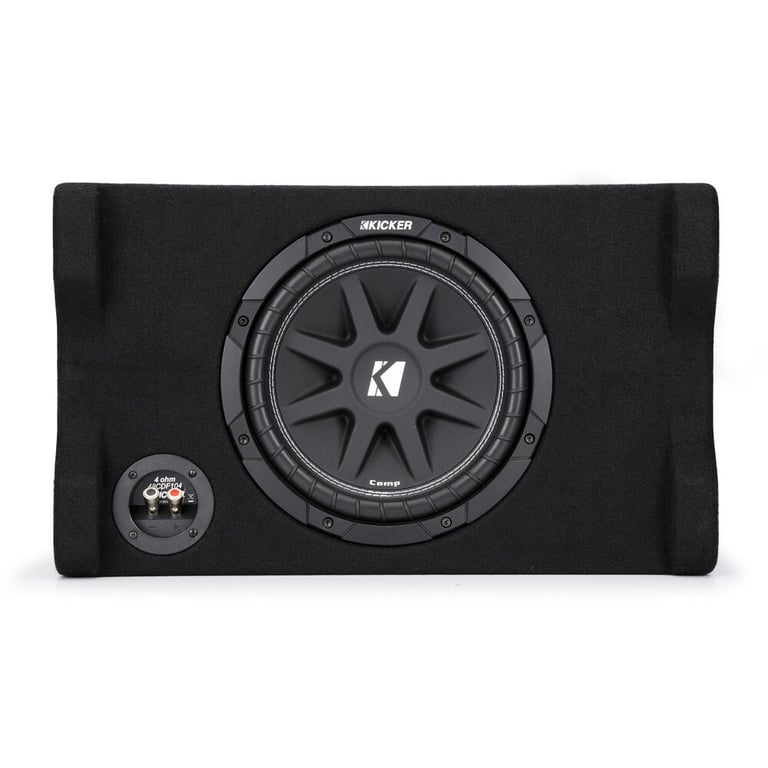 Kicker 10" Subwoofer Enclosure (48CDF104) + NVX Amplifier + Amp Kit Image 3