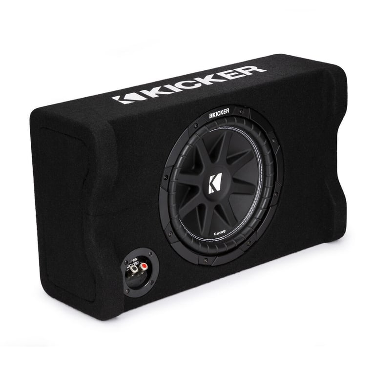 Kicker 10" Subwoofer Enclosure (48CDF104) + NVX Amplifier + Amp Kit Image 2