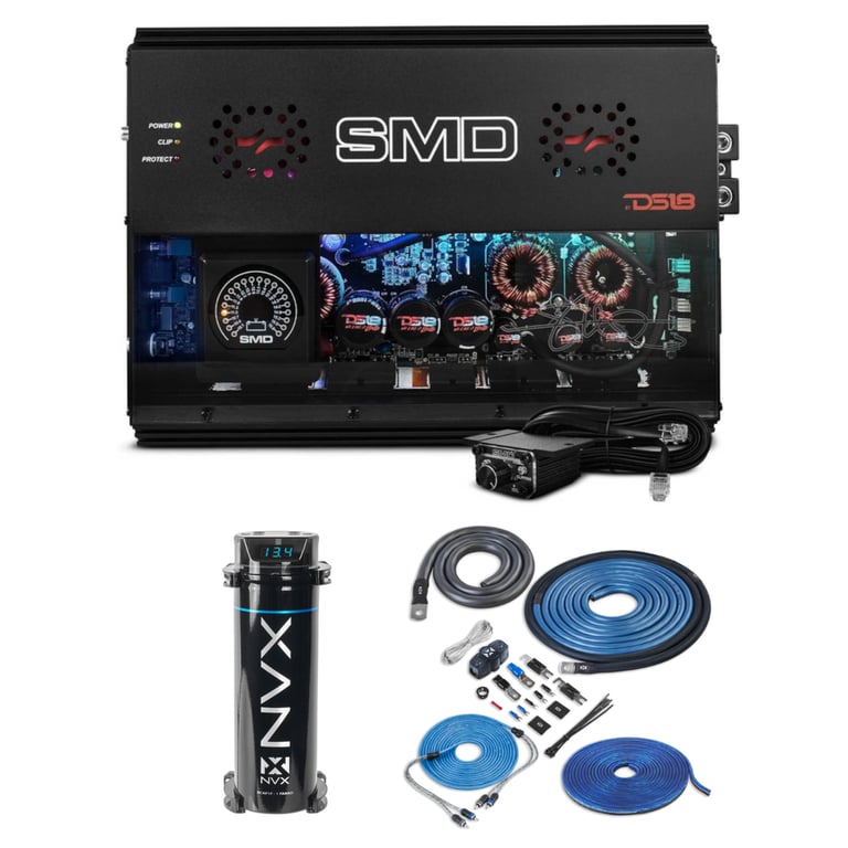 DS18 SMD-3000.1D Amplifier + Amp Kit + 1.0 Farad Capacitor Image 1