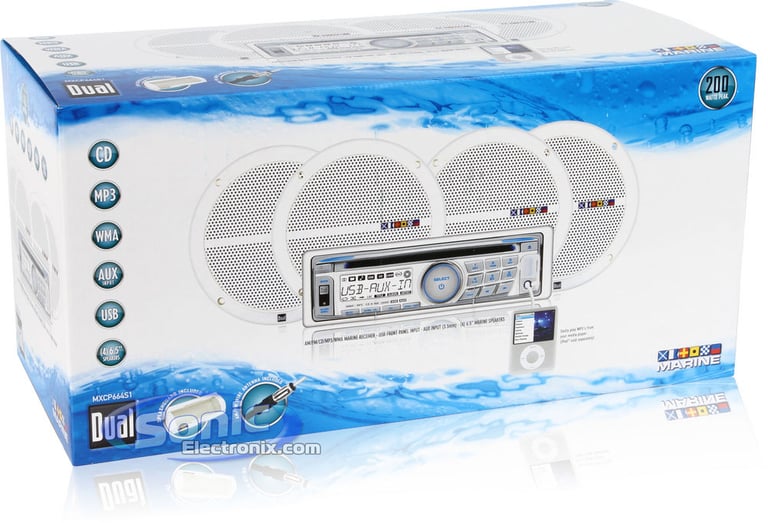 Dual MXCP664S1 Marine Head Unit + 6-1/2" Speakers Image 18
