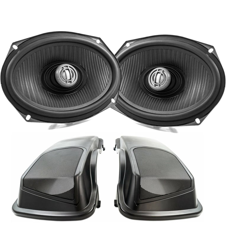 Kenwood eXcelon XM69R + Saddlebag Kit; fits select 1993-2025 Harley Davidson Image 1