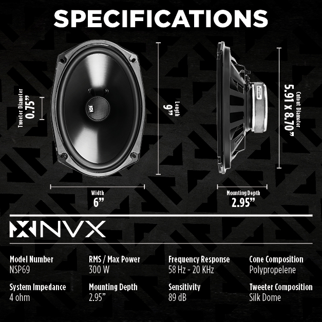 NVX Rear N-Series Speaker Upgrade Kit for 1992-2005 Pontiac Grand Am Image 8