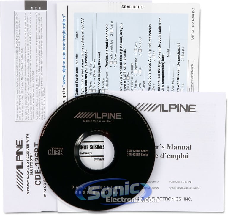 Alpine CDE-126BT Image 9