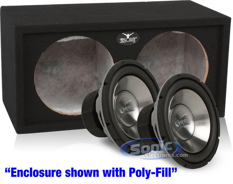 2200W Pair of Infinity 1062W Subwoofers + Sealed Enclosure Bass Package Image 1