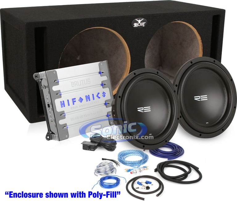 600W Complete Hifonics + RE Audio Bass Package Image 1