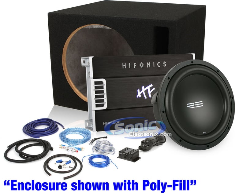 2000W Complete Hifonics + RE Audio Bass Package Image 1
