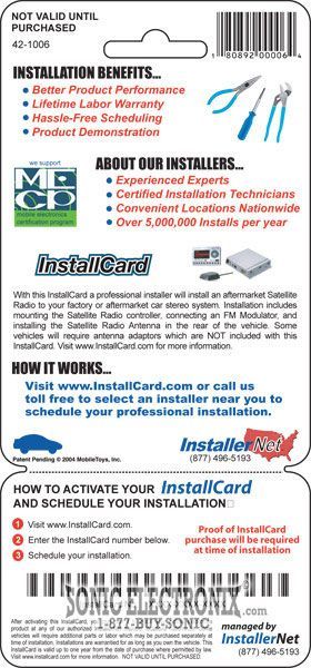 InstallCard 42-1006 (FM Modulator) Image 2