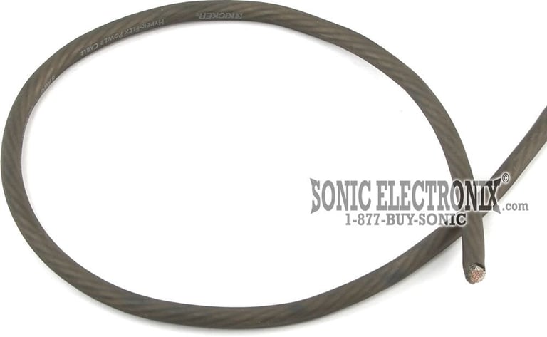 PRECUT 5 ft. - Kicker 8 AWG Gunmetal Gray Power/Ground Wire from 05PWG8250 Roll Image 3