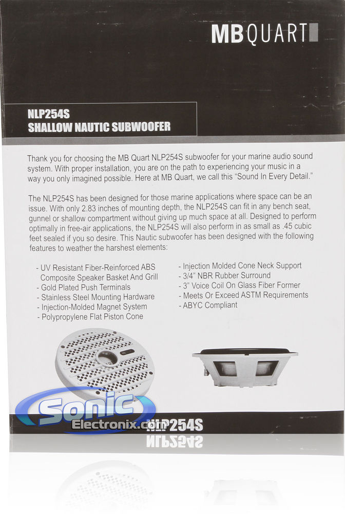 MB Quart NLP254S Image 7