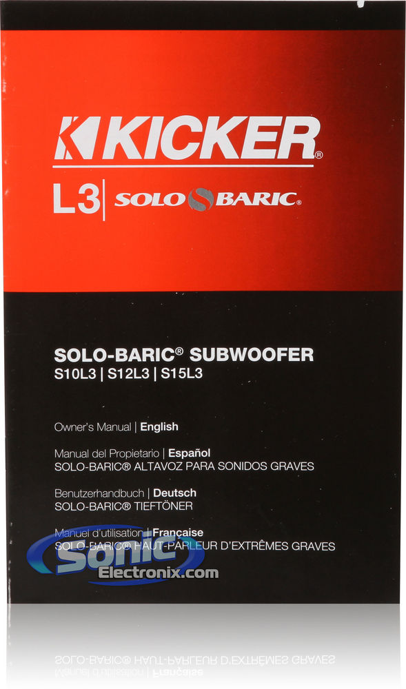 Kicker Solo-Baric S10L32 (11S10L32) Like New Image 5