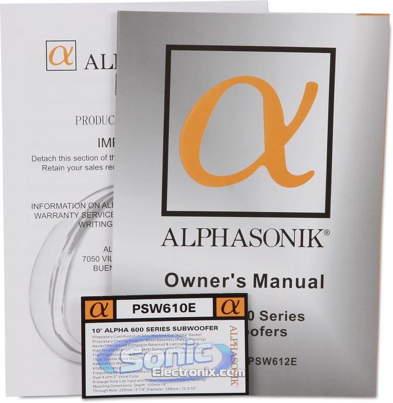 Alphasonik PSW610E Image 9