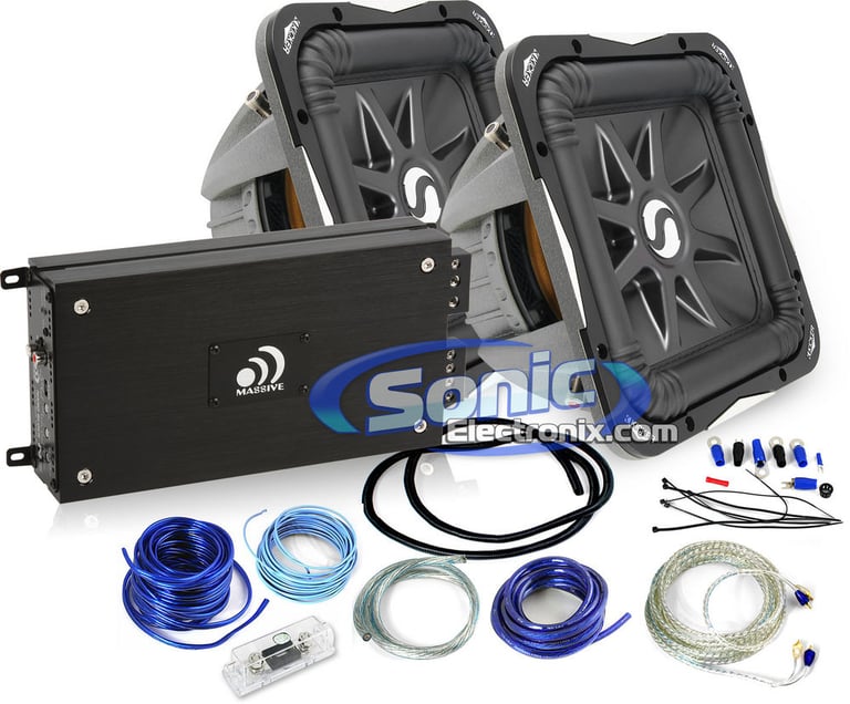 Combo: (2) Kicker Solo-Baric L7 and (1) Massive Audio N3 Image 1