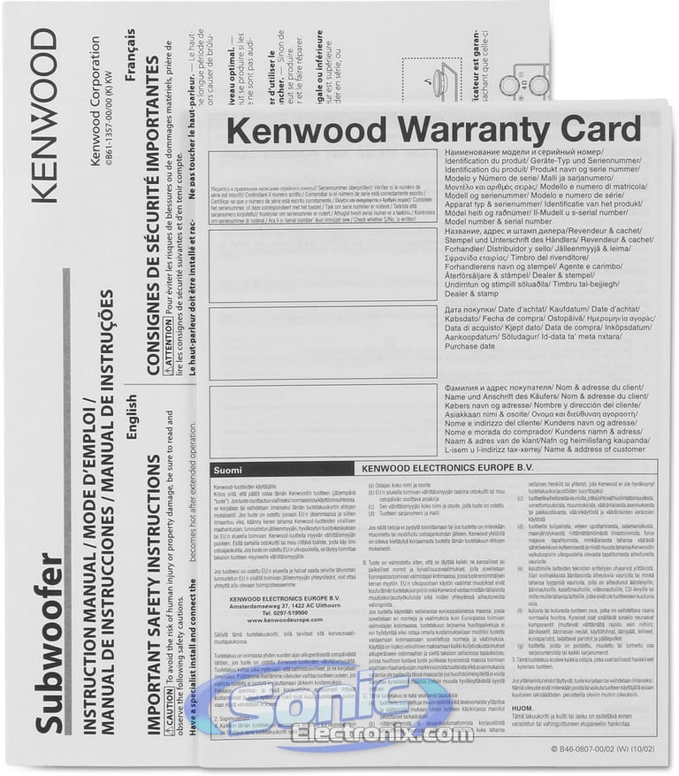 Kenwood KFC-W2513PS Image 7