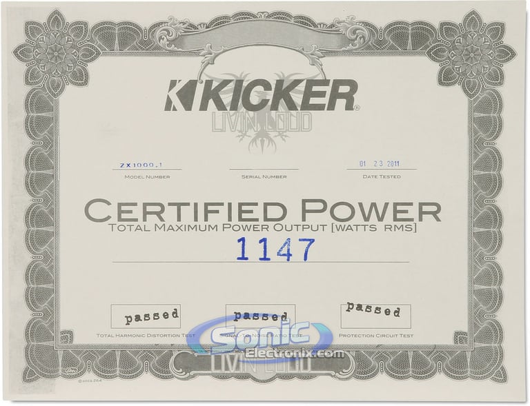 Kicker ZX1000.1 (11ZX1000.1) Image 8
