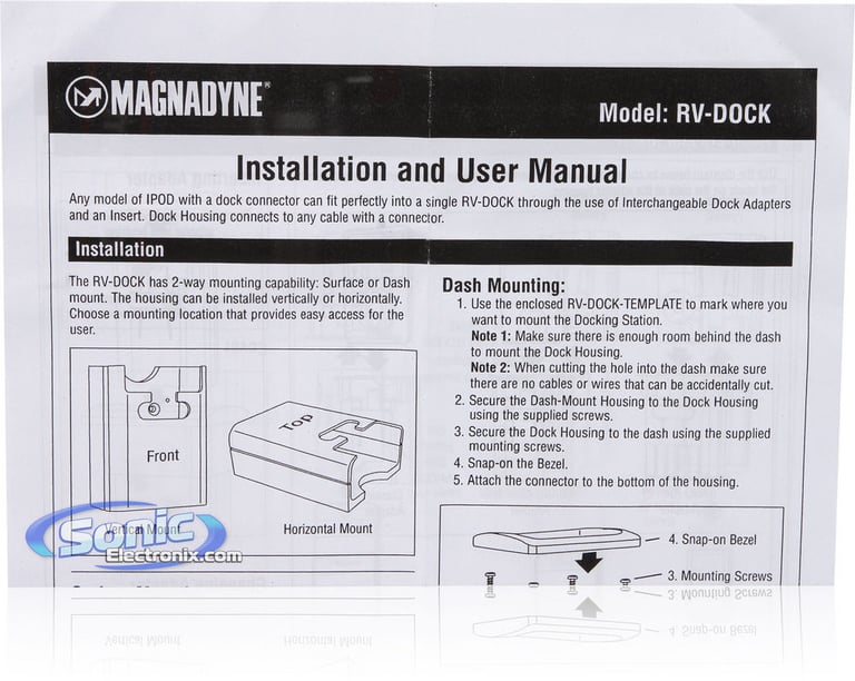 Magnadyne RV-DOCK (iPod Dock) Image 9