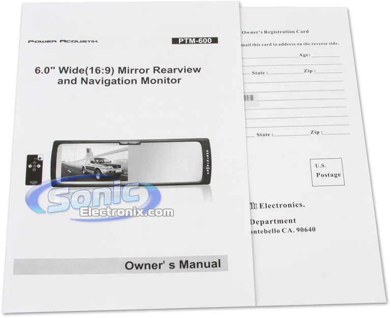 Power Acoustik PTM-600 Rear View Monitoring Combo Image 6