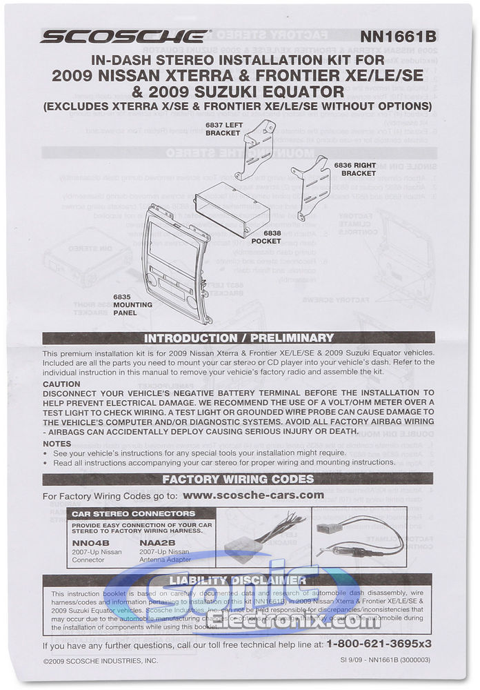 Scosche NN1661B Dash Kit Image 2