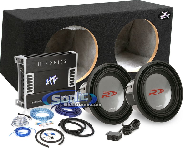 3000W Complete Hifonics + Alpine Bass Package Image 1