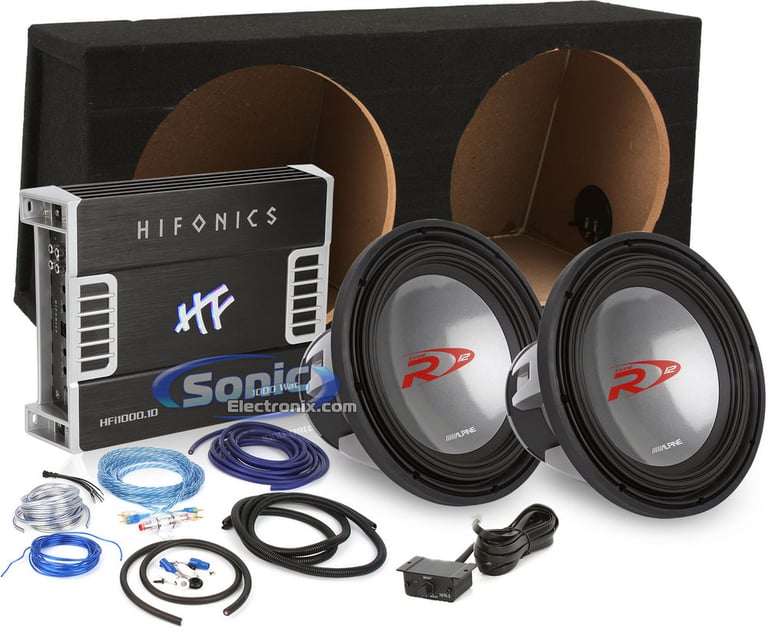 3000W Complete Hifonics + Alpine Bass Package Image 1