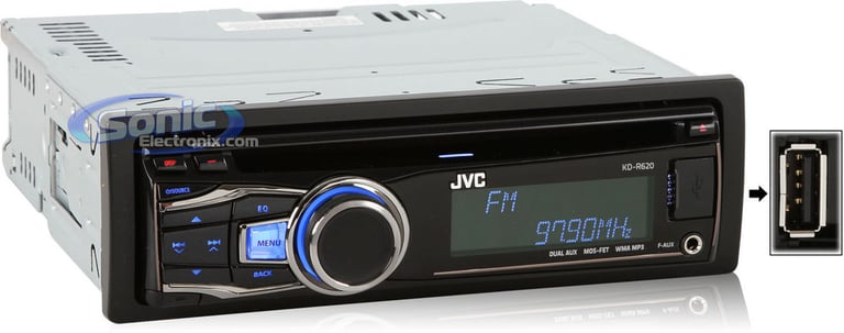 JVC KD-R620 Bundle with iPod Cable Image 2