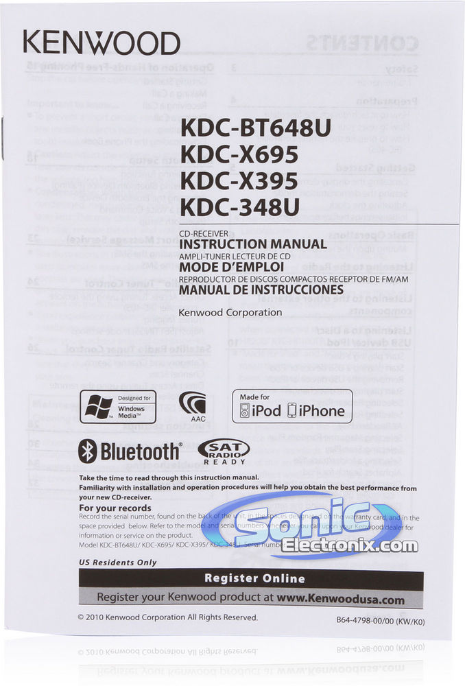 Kenwood KDC-BT648U Factory Refurbished Image 8