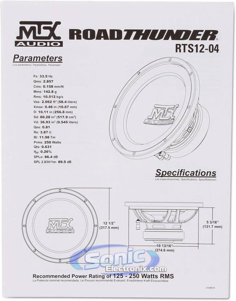MTX Audio RTS12-04 Image 6