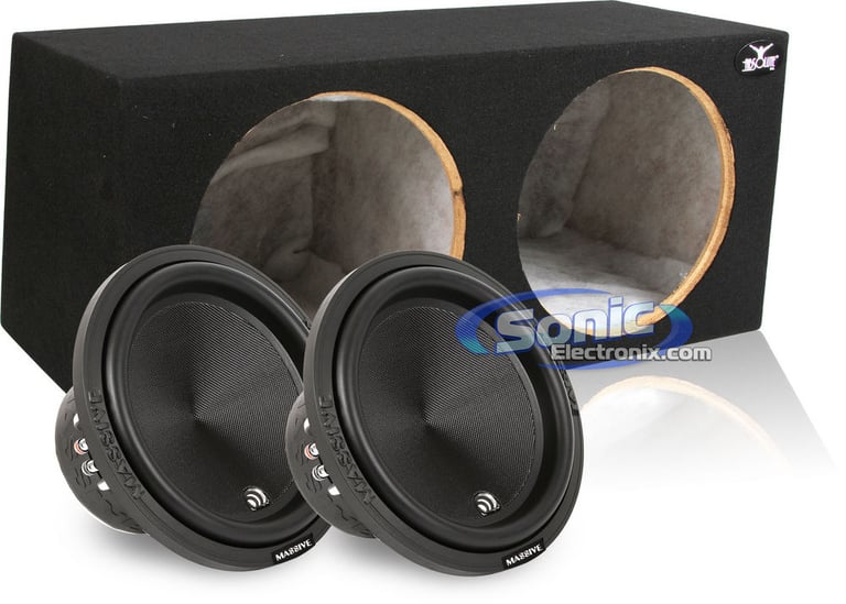 2400W Massive Audio DC 12 Subwoofers + Enclosure Bass Package Image 1