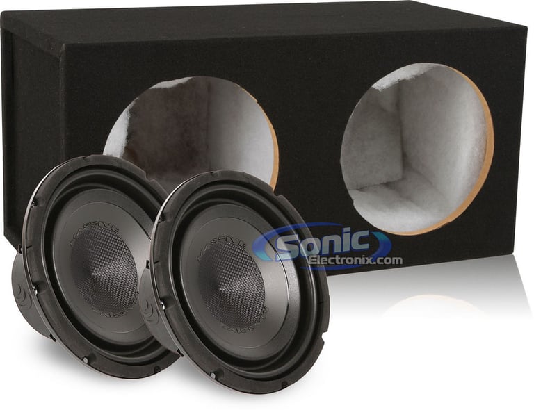 1000W Massive Audio V 10 Subwoofers + Enclosure Bass Package Image 1