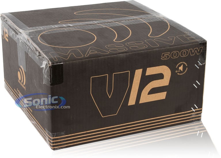 1000W Massive Audio V 122 Subwoofers + Enclosure Bass Package Image 8