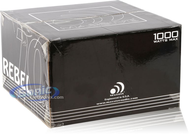 1000W Massive Audio Rebel 10 Subwoofer + Enclosure Bass Package Image 8