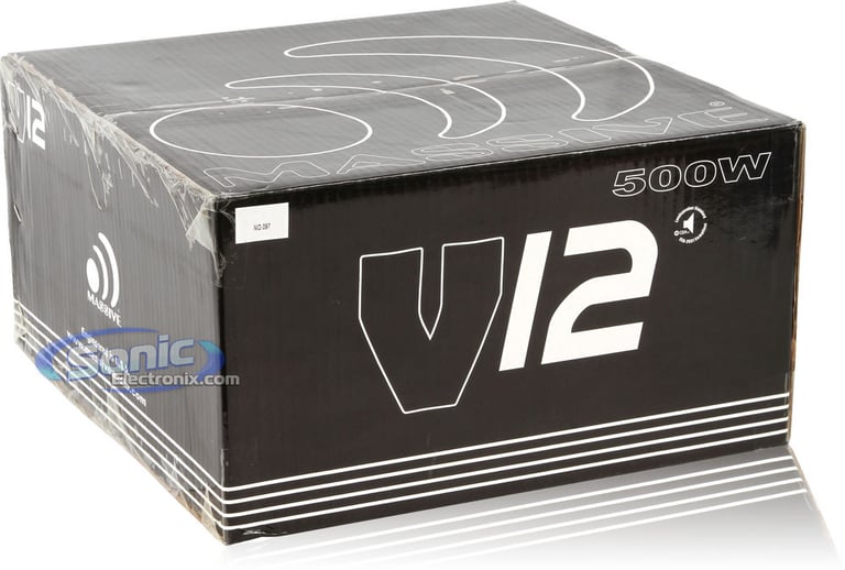 500W Massive Audio V 12 Subwoofer + Enclosure Bass Package Image 8